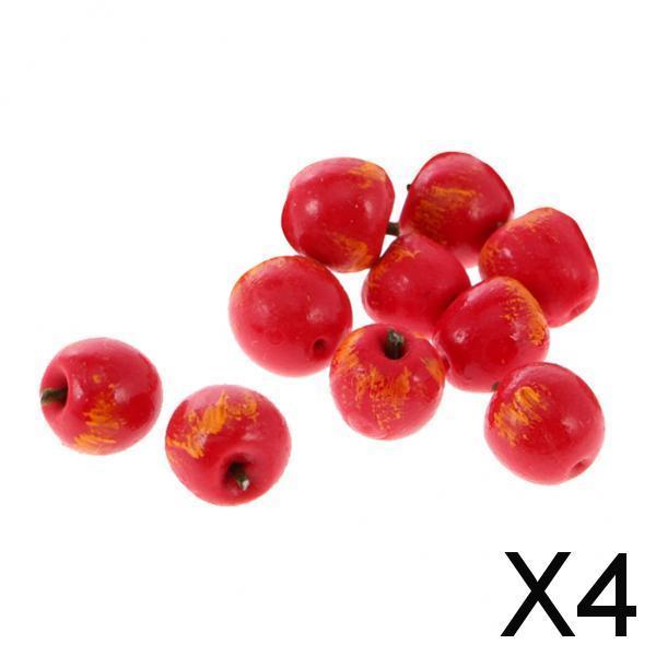 4x10 Pieces 1:12 Scale Dollhouse Fruit Food Miniature Mini Apple