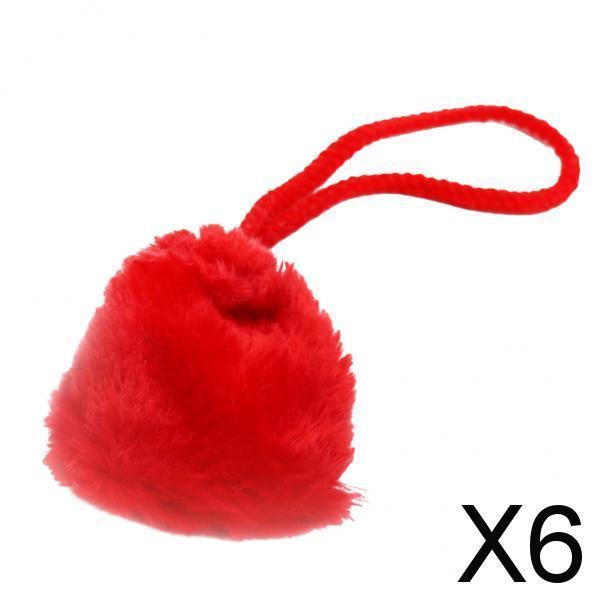 6xPlush Bag for Doll of 18 Inch Doll Accessories red