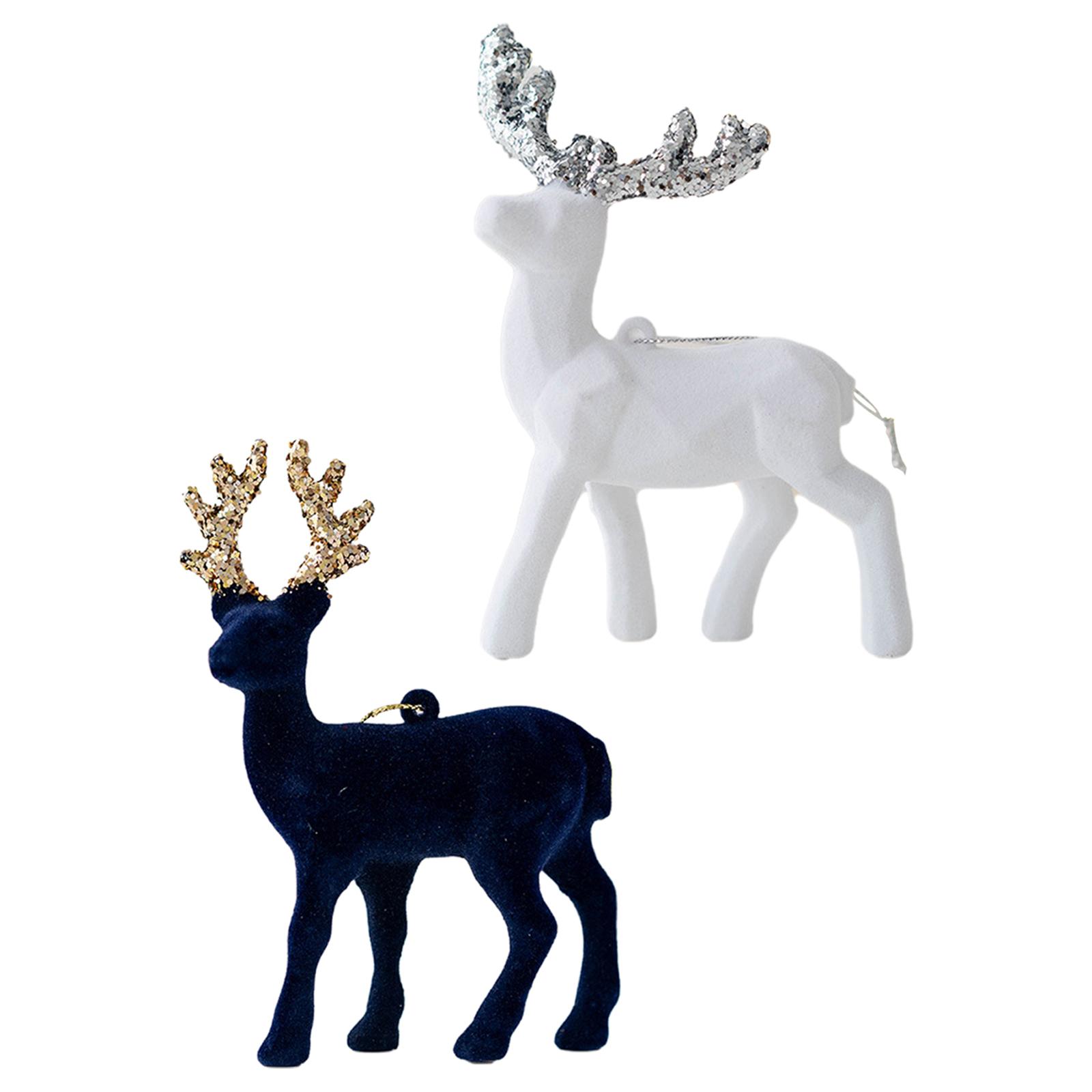2Pcs Elk Christmas Tree Decoration for Xmas Tree 