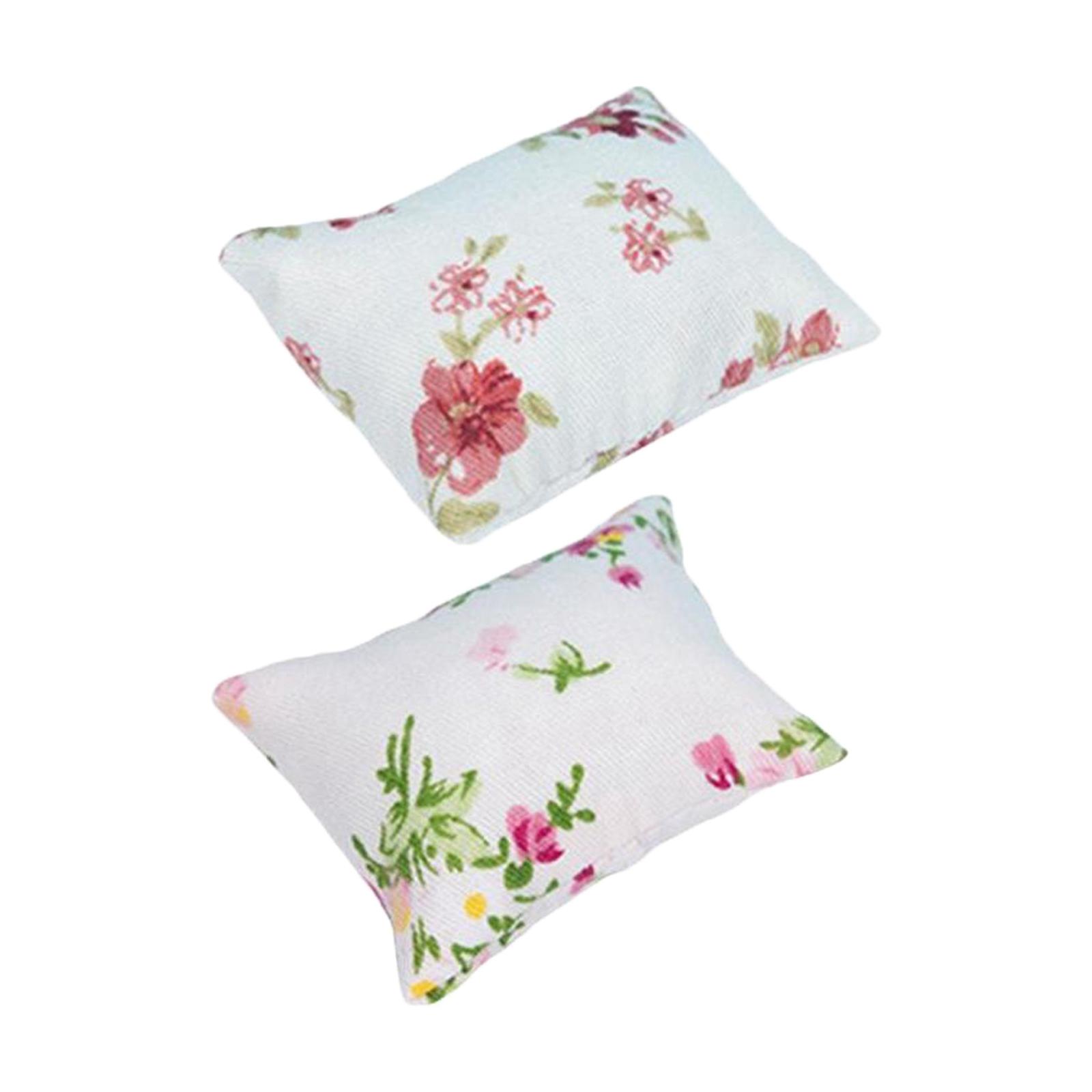 1/12 Dollhouse Throw Pillow Simulated for Dollhouse Photography Props