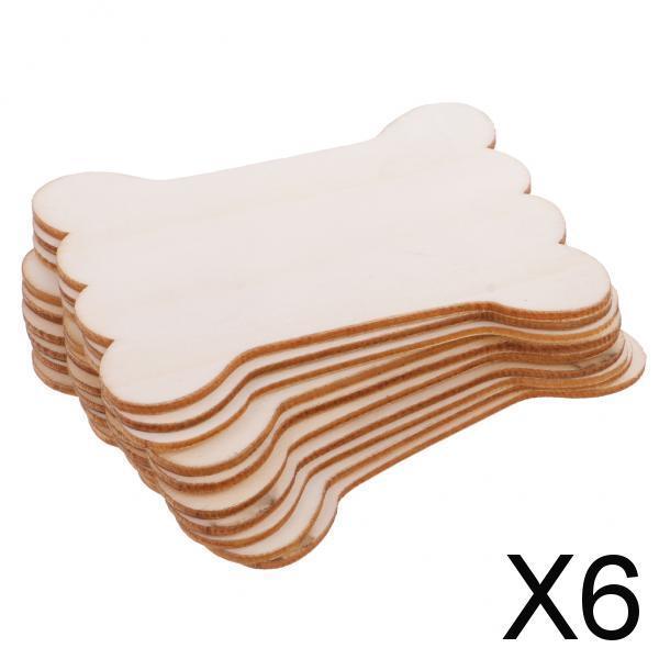 6x10 Pieces Wood Thread Floss Bobbins Ribbon Twine Reel Organizer