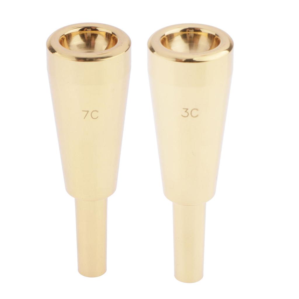 2pcs Heavy Duty Trumpet Mouthpiece Gift for Beginner Professional 3C/7C