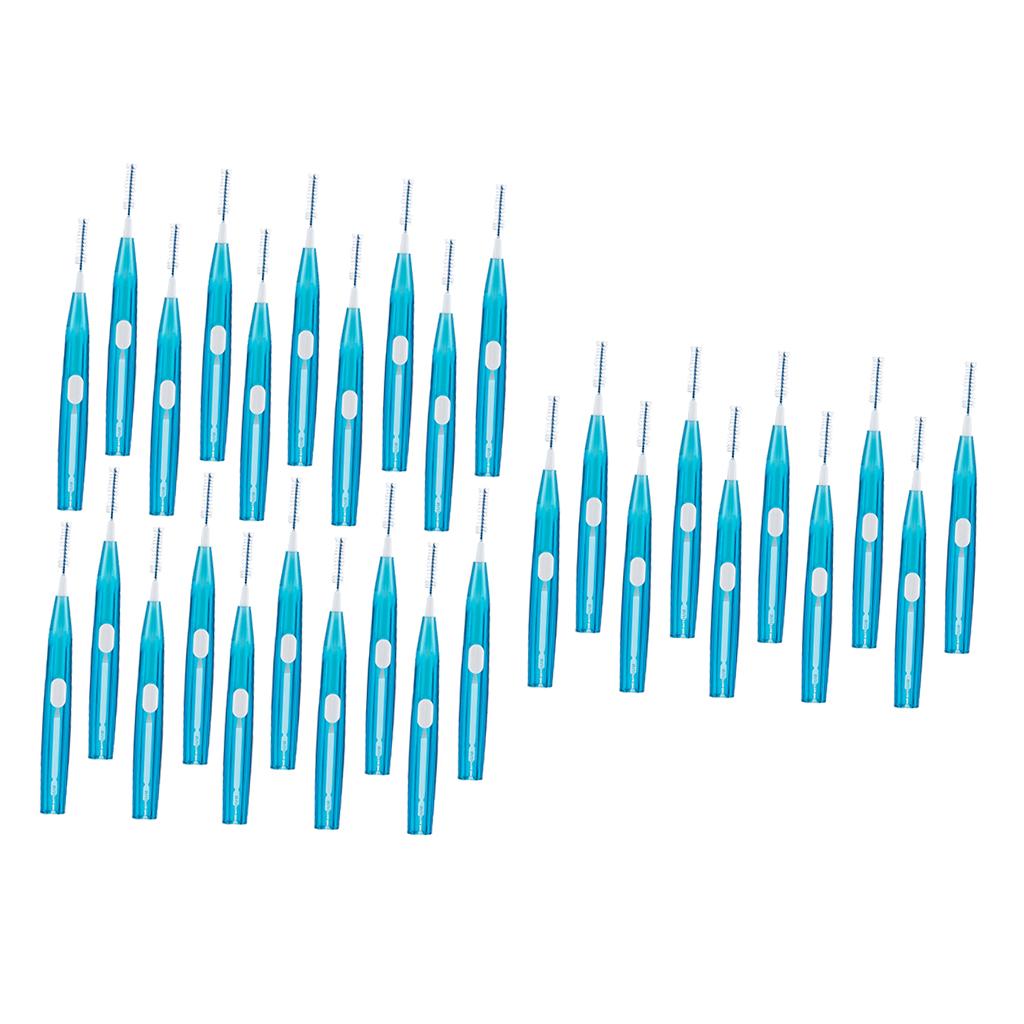 30Pcs Push-Pull Interdental Brush Toothpick Floss Teeth Cleaner Oral Care