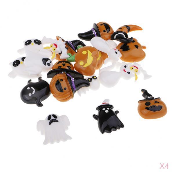 80 Pieces HALLOWEEN Resin Flatback Cabochons Embellishments DIY Phone Craft