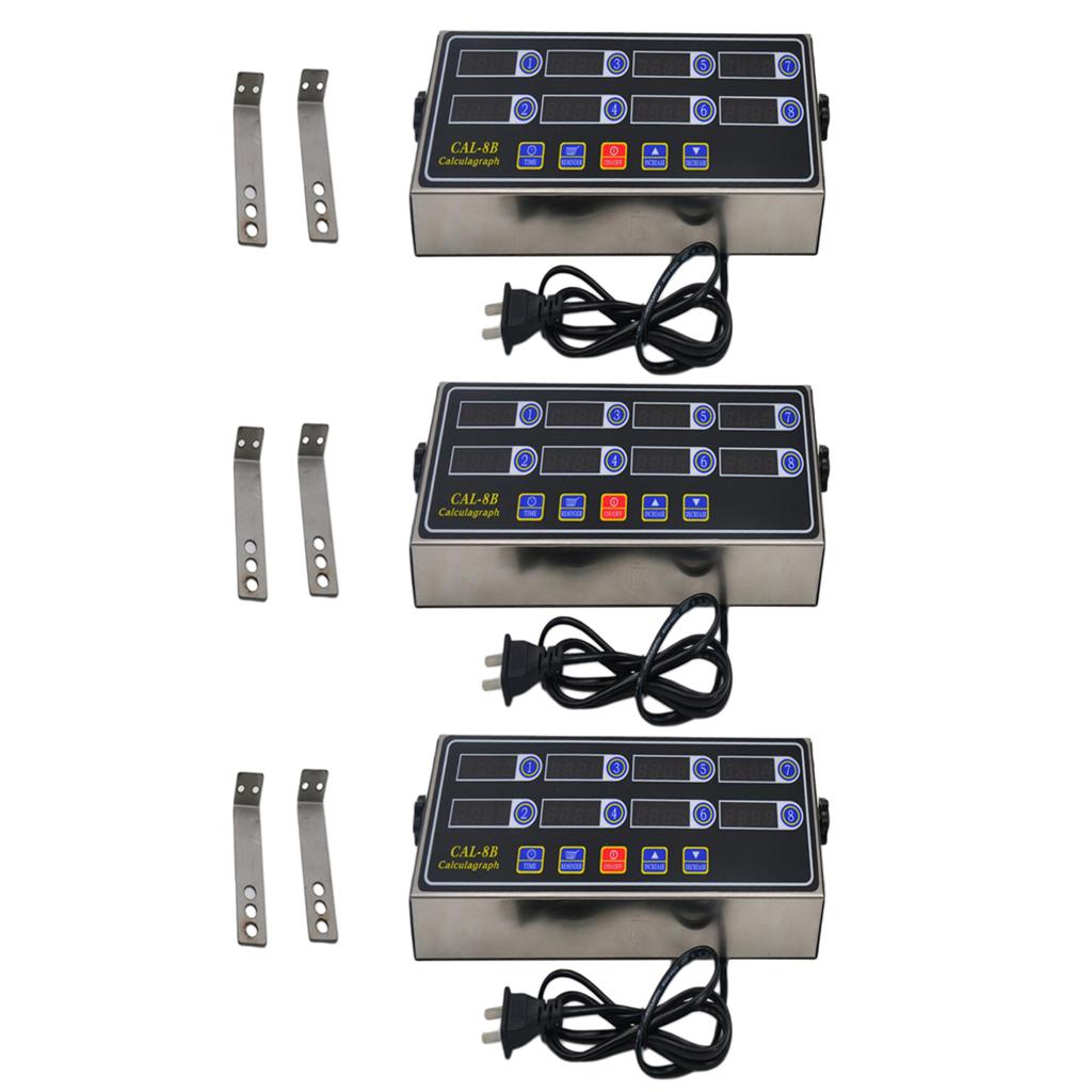 3pcs Portable Calculagraph 8 Channel Digital Timer Kitchen Cooking Timing