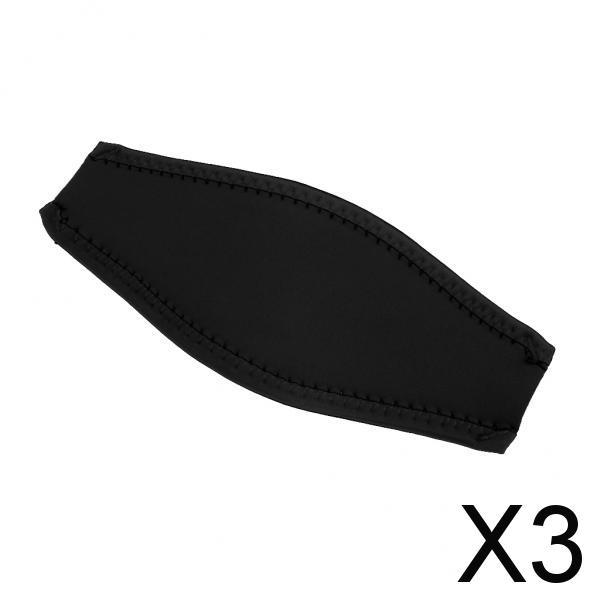 3xScuba Diving Snorkel Mask Neoprene Cover Padded Protection Strap Black