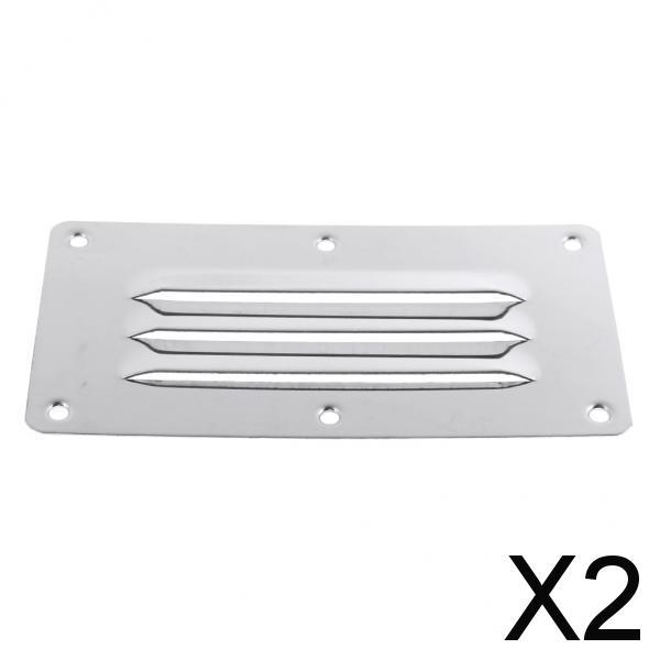 2xDurable 304 Stainless Steel Marine Boat Louver Vent Cover 3 Slot Ventilation