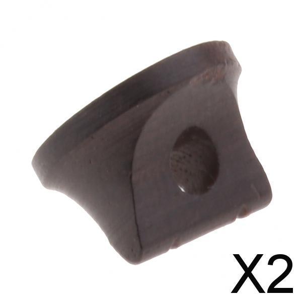 2x1 Piece Sandalwood Erhu Bridge for String Instrument Parts Black