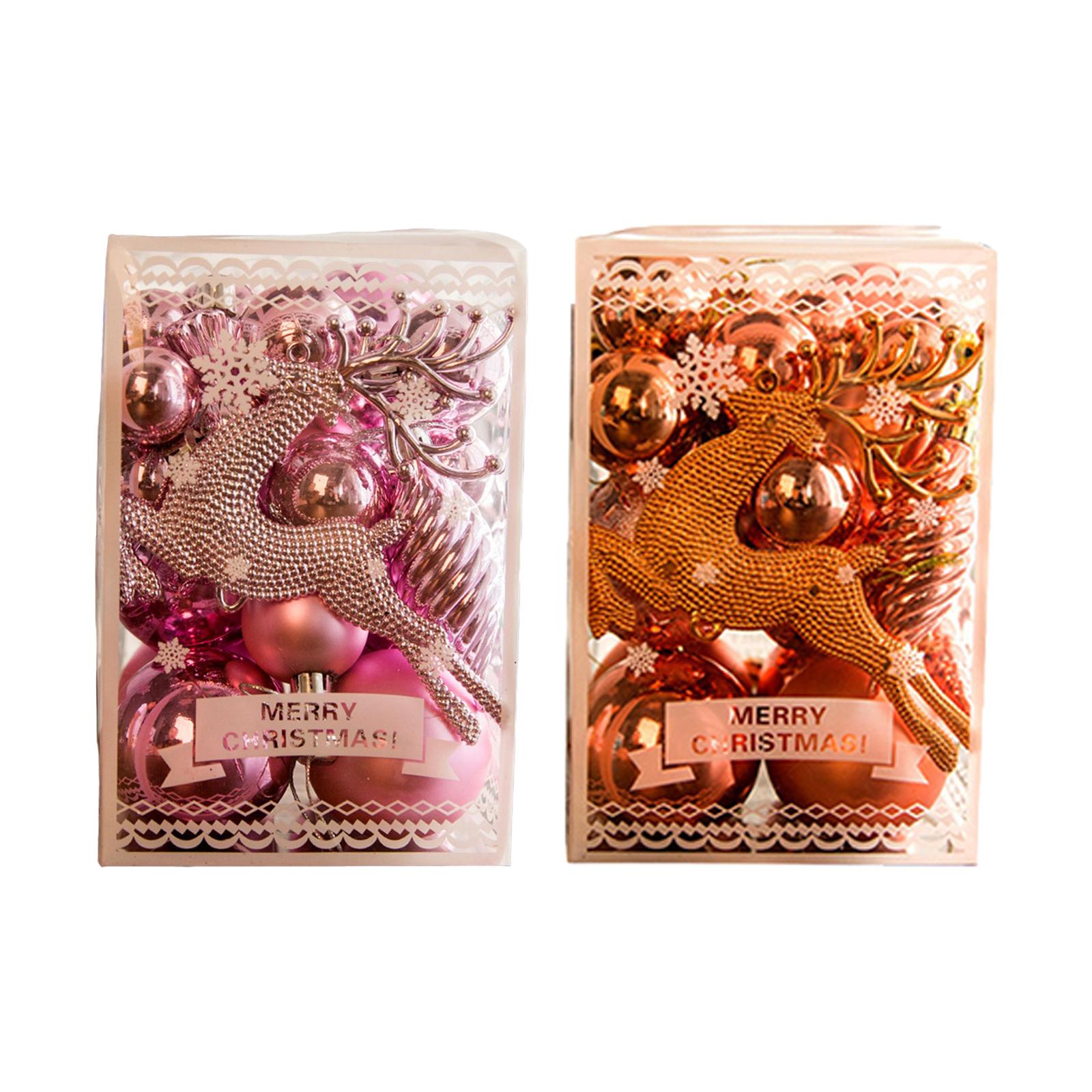 Christmas Ball Ornaments Decorative Ball Pink Rose Aureate 