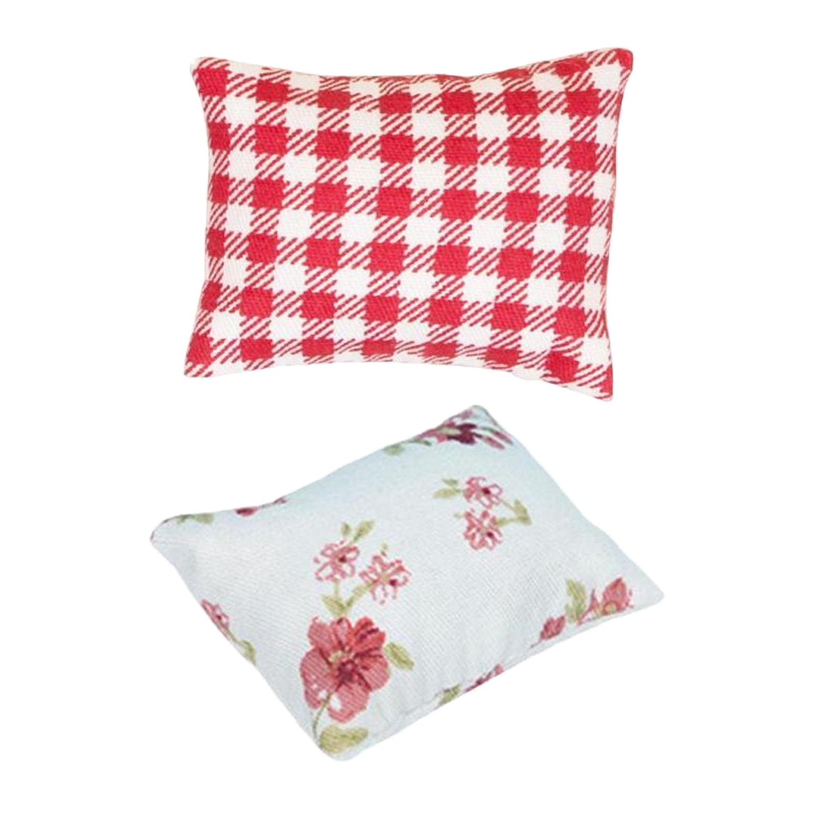 1/12 Dollhouse Throw Pillow for Dollhouse Photography Props 