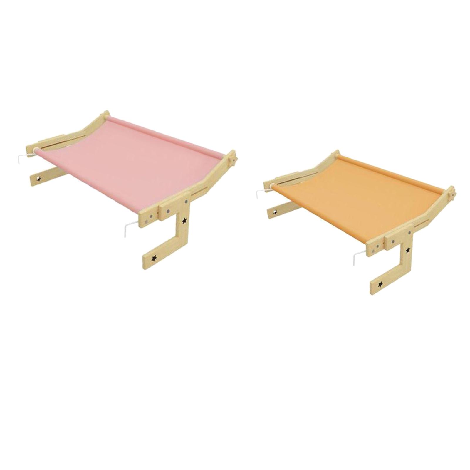 2Pcs Cat Window Perch Hanging Bed Washable Space Saving