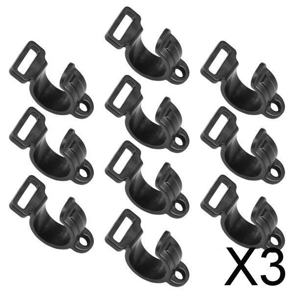 3x10x Awning Lights Camping Clips Hanging Tablecloth Wind Rope Tent Clamp 24x20x17mm
