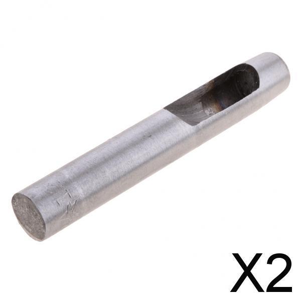 2xSteel Round Hollow Punch Hand Tools Hole Punching Leather Gasket 12mm