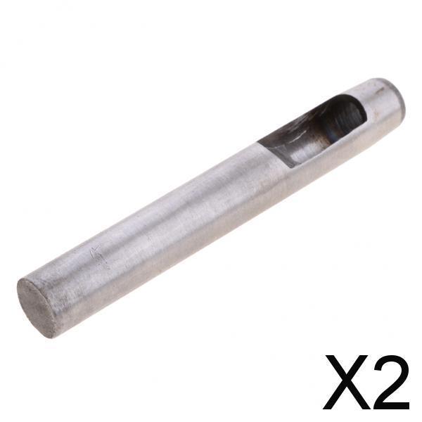 2xSteel Round Hollow Punch Hand Tools Hole Punching Leather Gasket 11mm