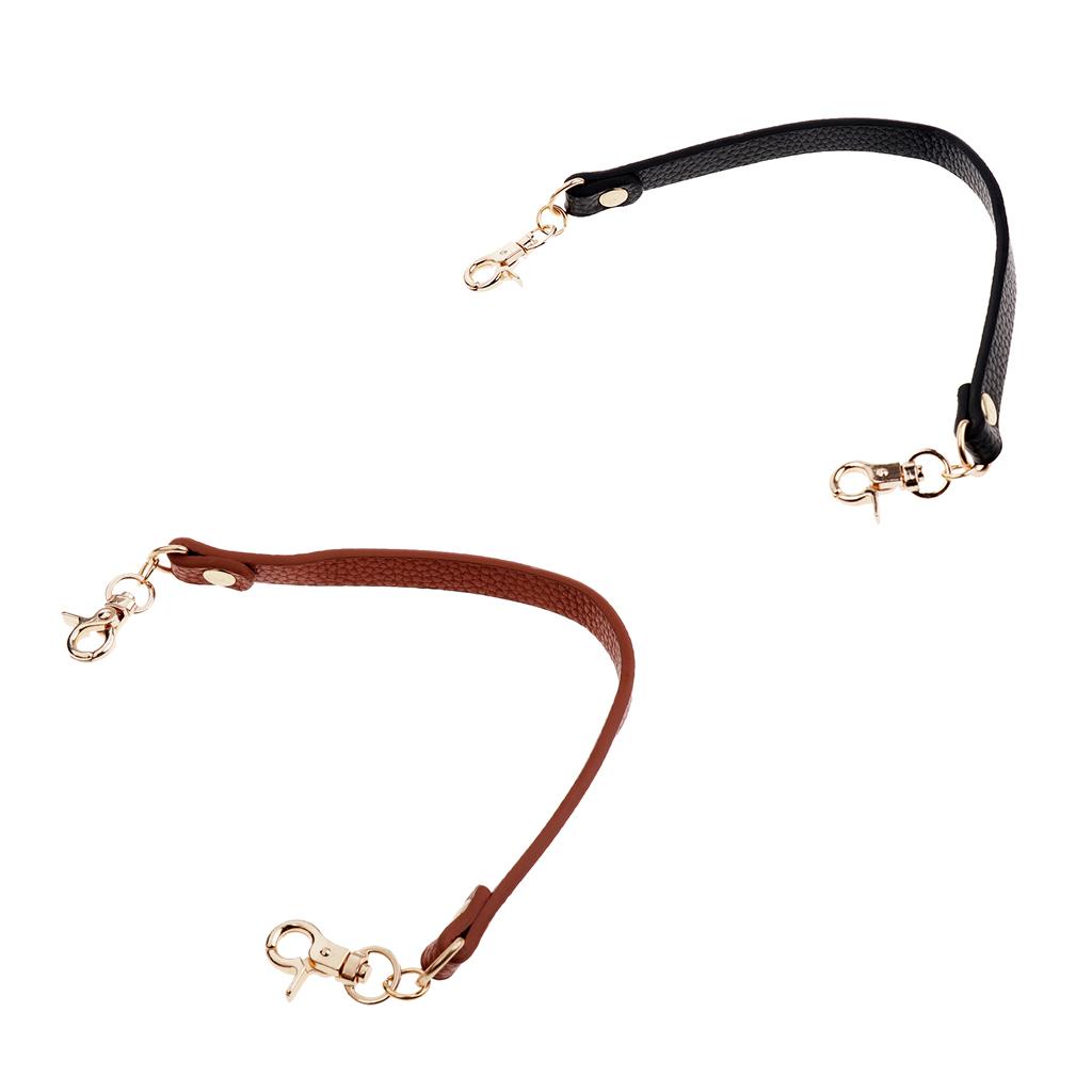2/pack PU Leather 30cm Handbag Shoulder Bag Strap Replacement Purse Handle