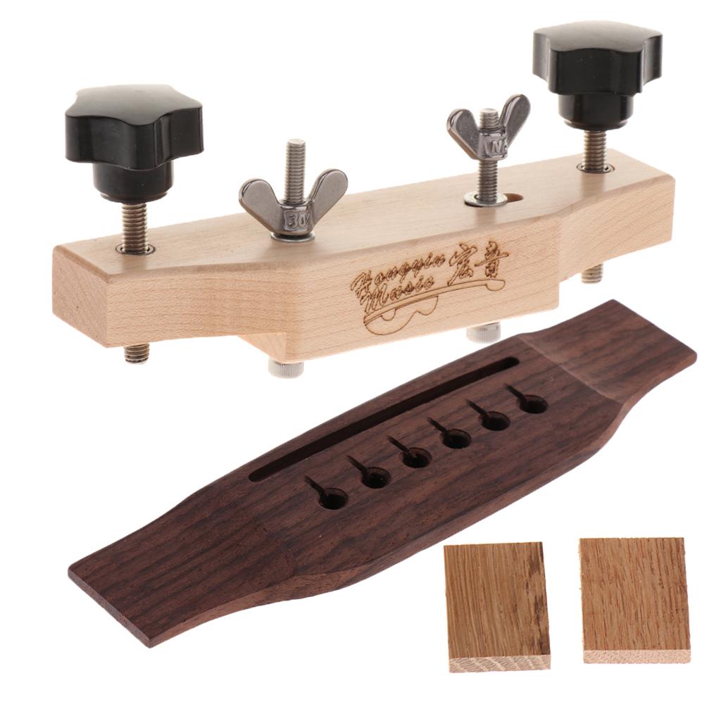 1 Set Guitar Bridge Clamp with Rosewood Bridge Guitar Accessory