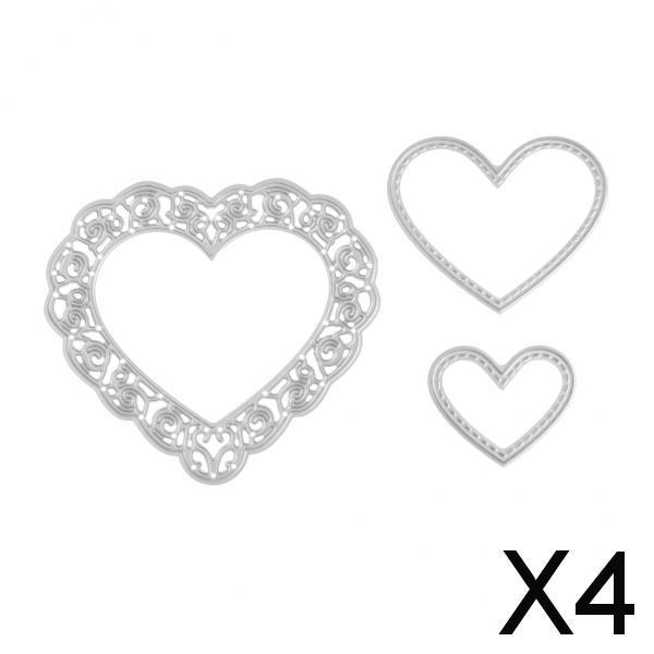 4xDIY Cutting Dies Scrapbooking Album Paper Card Embossing Craft Love Heart