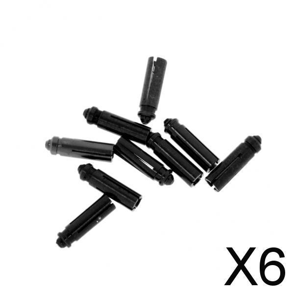 6xSet of 9 Pieces Anodised Aluminum Dart Flight Savers / Protectors Black