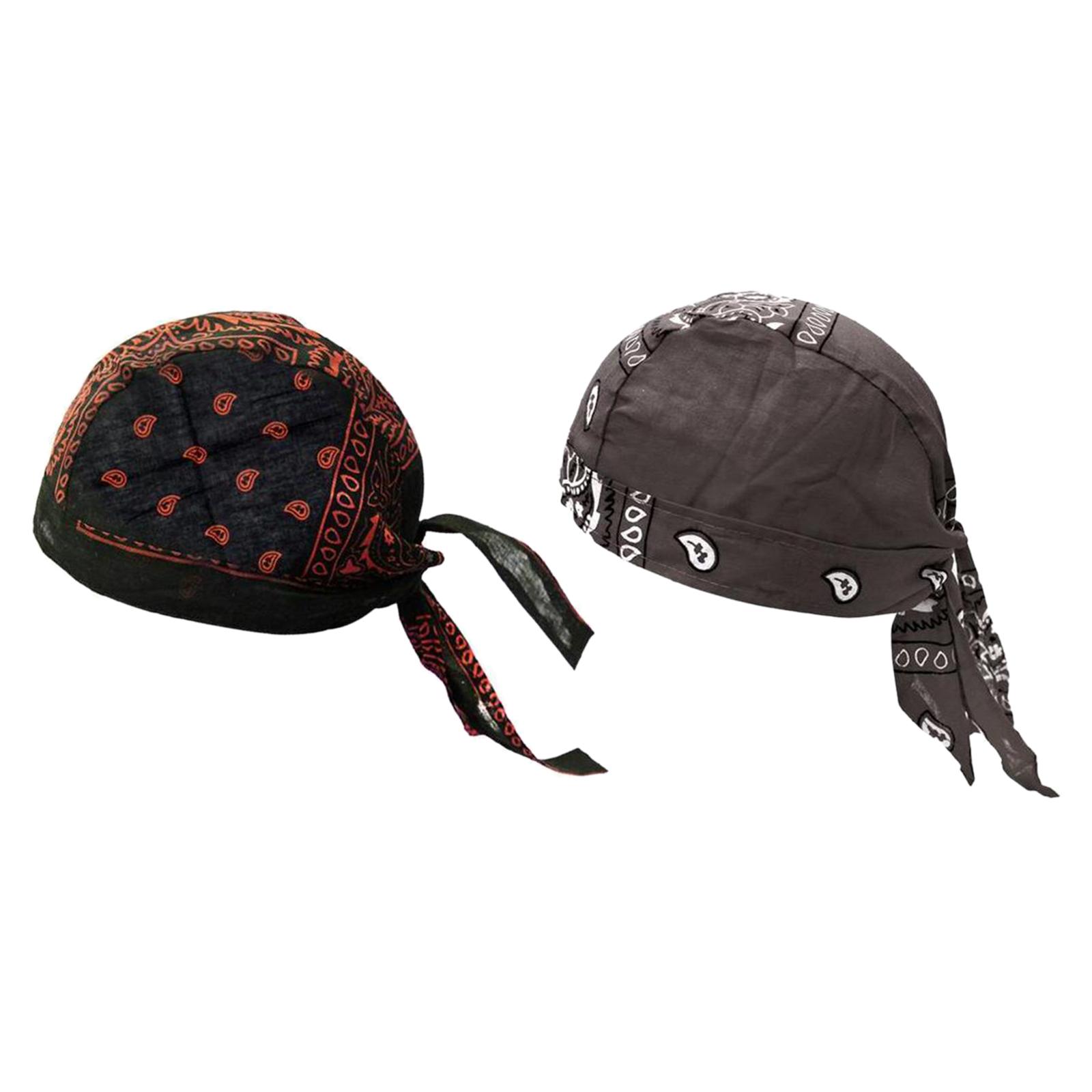 Cycling Pirate Hats Bandana Beanie Soft for Fishing  Brown Floral