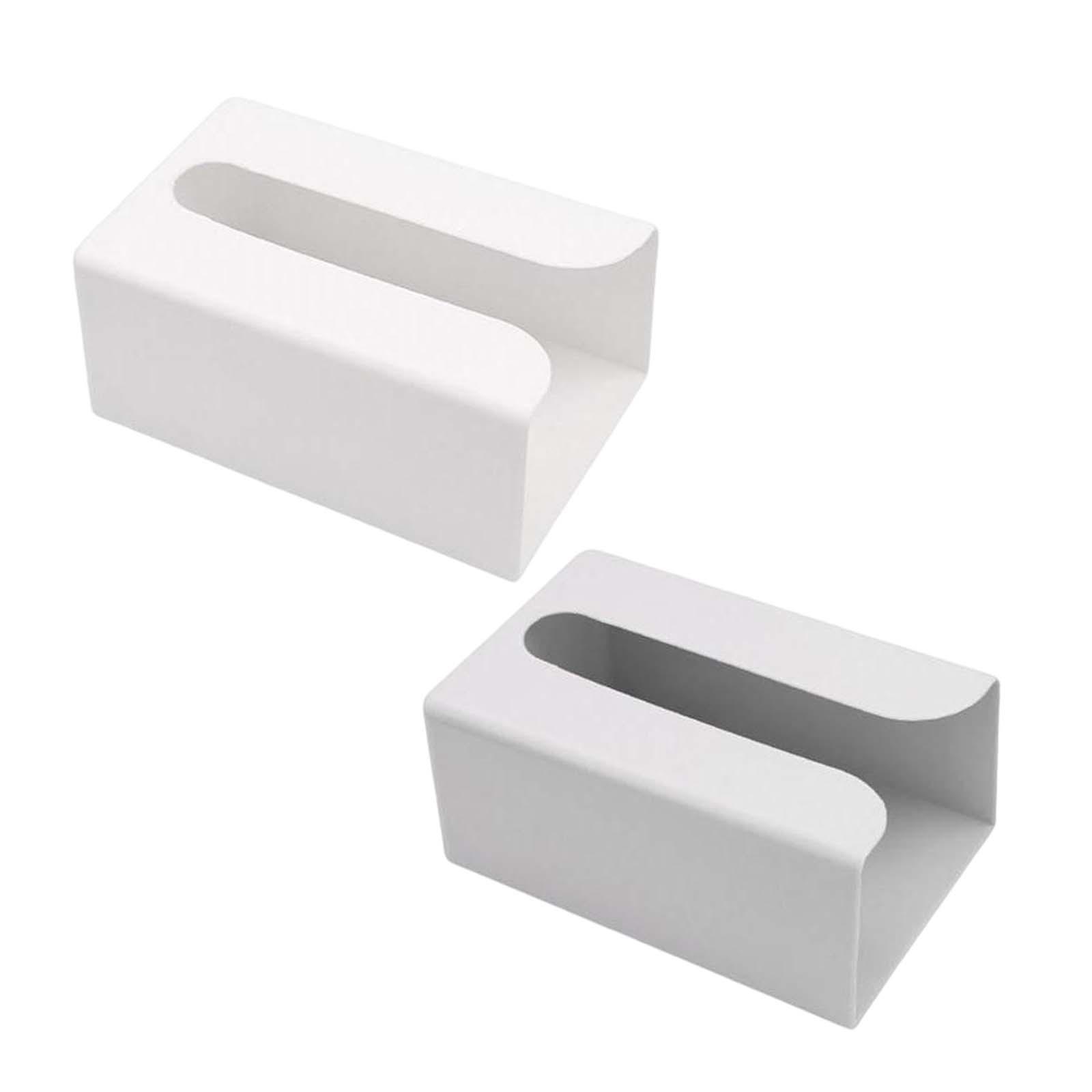 2Pcs Tissue Paper Cover Toilet Paper Dispenser Wall Mounted  Gray and White