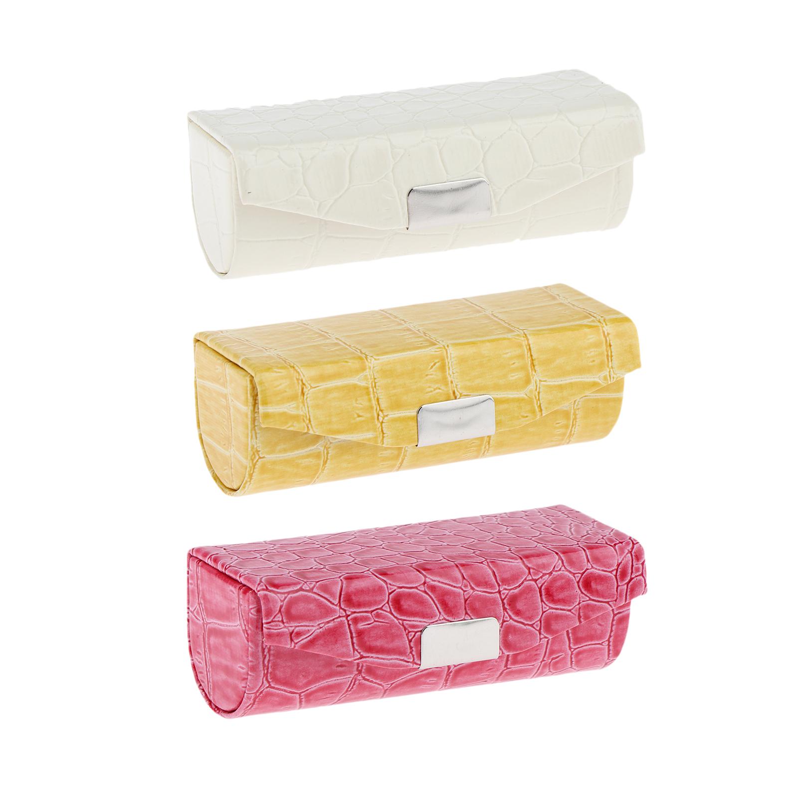 3x Lipstick Case   Rose Red and White and Yellow
