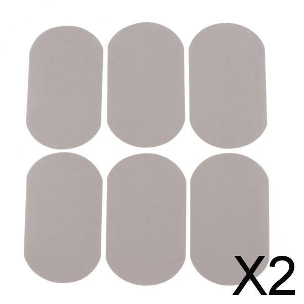 2x6pcs velvet Oval Elbow Knee Patches Repair Applique sewing suede  Grey