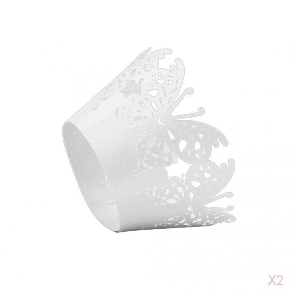 100pcs White Butterfly Paper Cake Cupcake Liner Case Wrapper Muffin Baking Cups