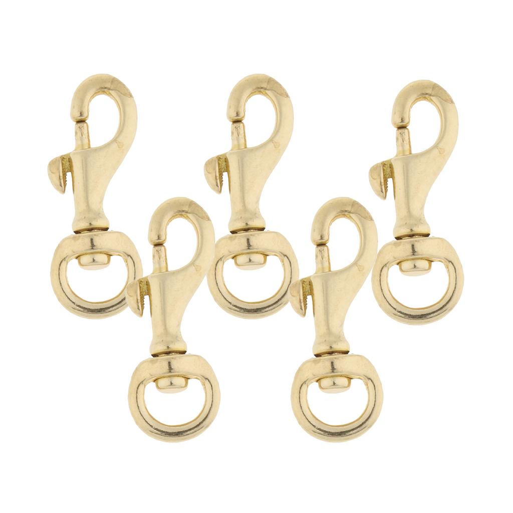 5 Pieces Brass Swivel Trigger Clip Lobster Clasp Keychain Snap Hook 45X10mm