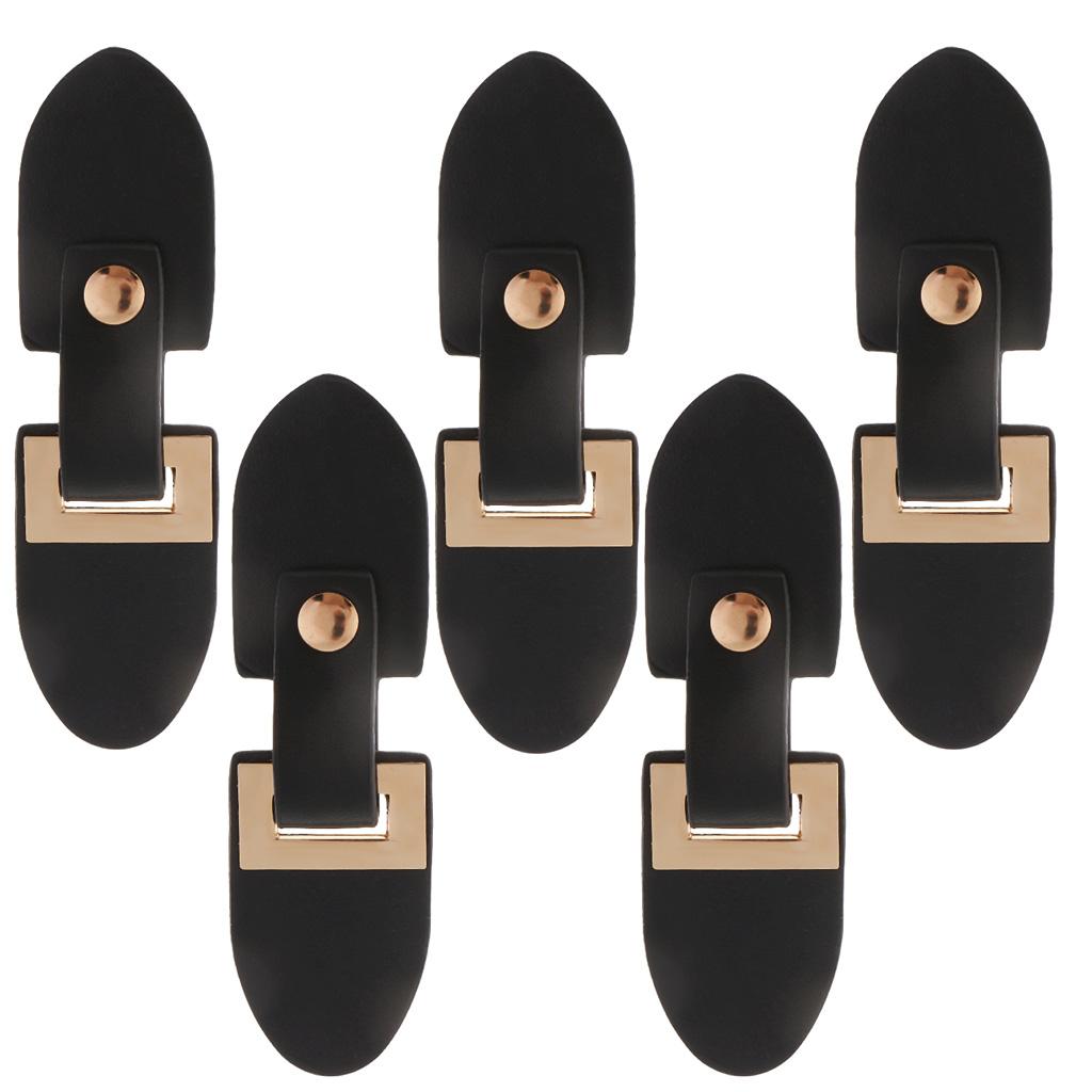 PU Leather Snap Toggle Button Duffle Coat Clothes Sewing Fasteners 10 Sets