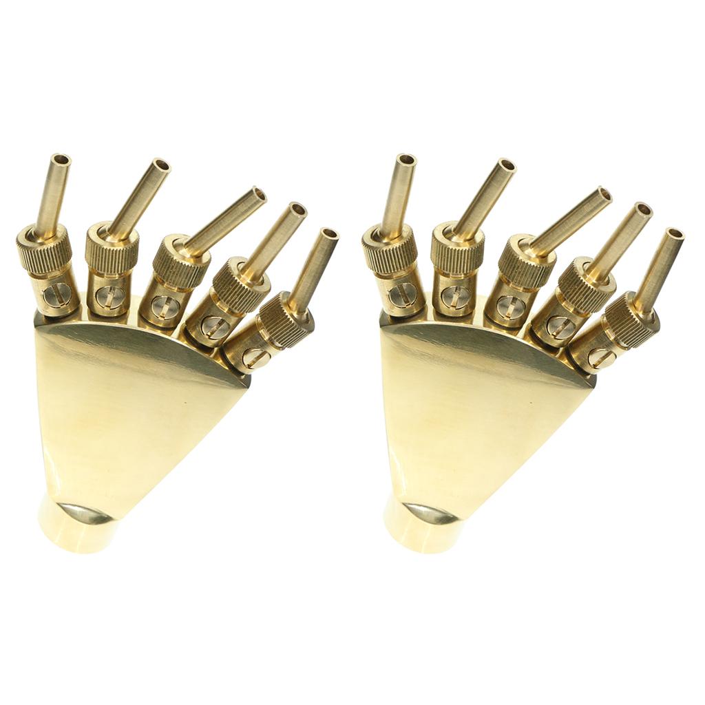 2pcs Multi Direction Brass Garden Fountain Water Nozzle Sprinkler Spray Head