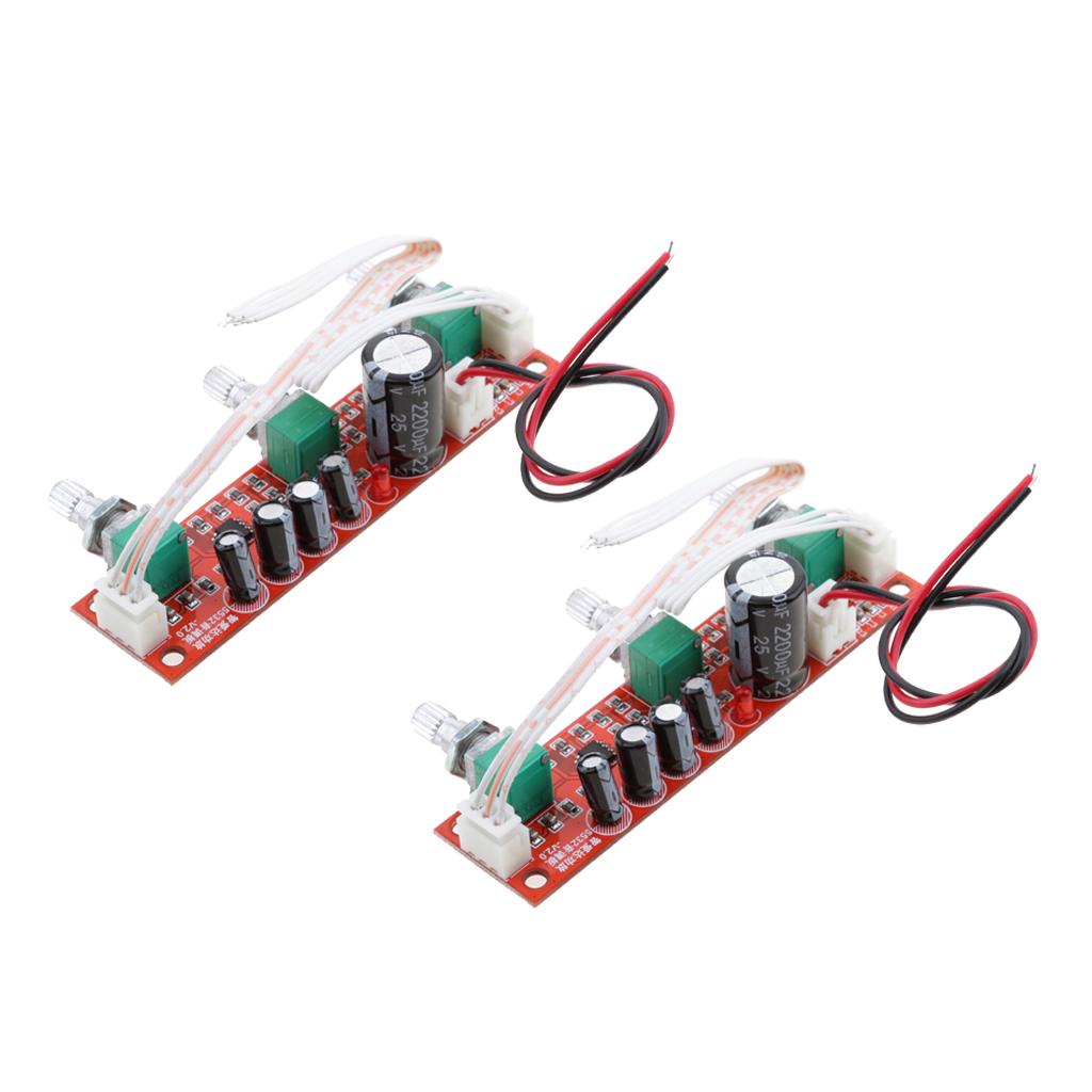 2 Pieces NE5532 Preamplifier Tone Board 2 Channel Bass Treble Volume Control