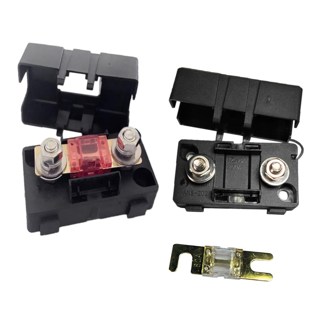Automotive Car Mini ANS Fuse Holder Fusebox Block Dustproof Cover 30A+80A