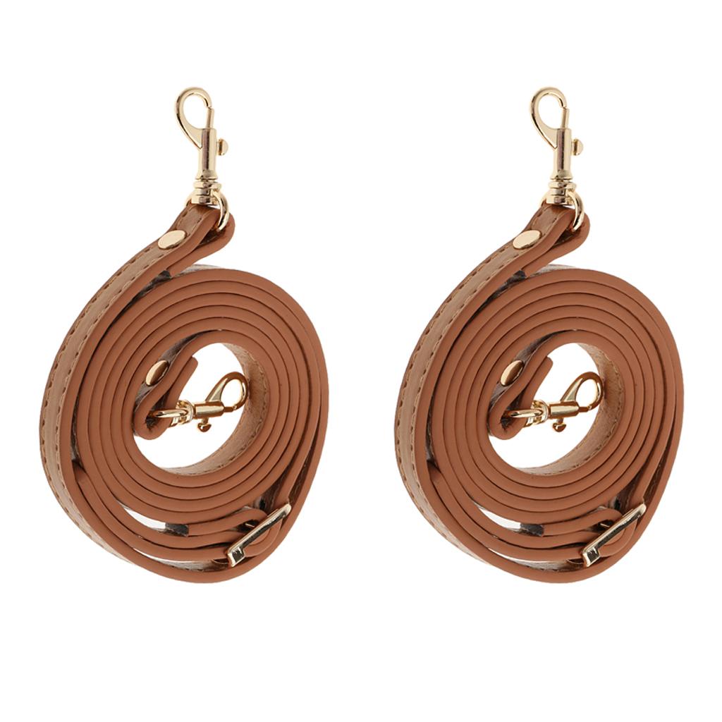 2pcs Adjustable Shoulder Bag Accessories Handbag Handles Straps Khaki