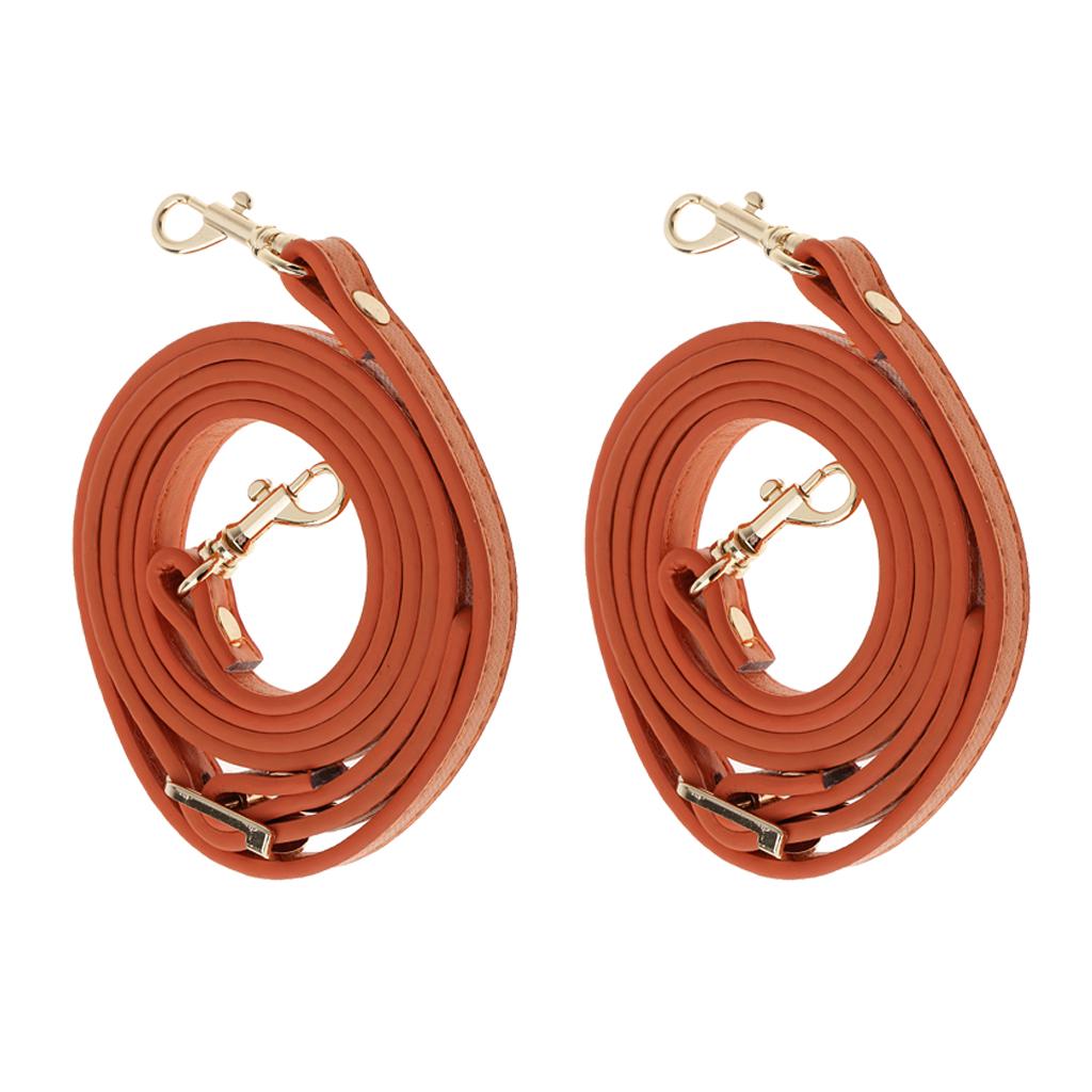 2pcs Adjustable Shoulder Bag Accessories Handbag Handles Straps Orange