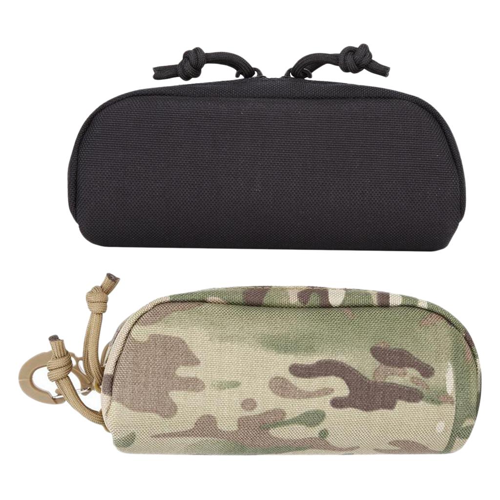 2 Piece Eyeglasses Hard Case Tactical Molle Zipper Sunglasses Carrying Cases