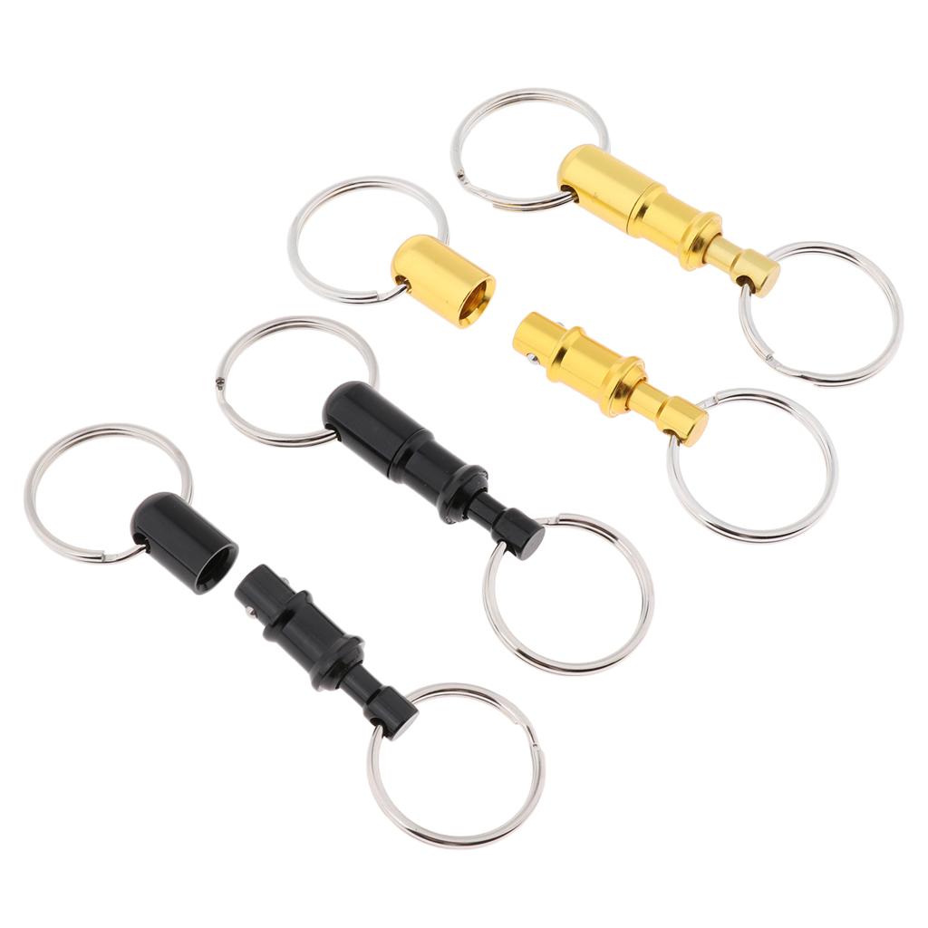 4 Pieces Breakaway Key Ring Separate Car Keys Quick Release Keychains