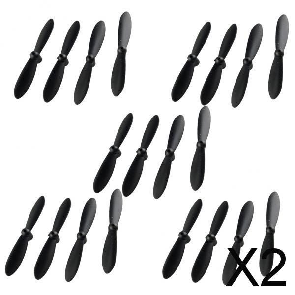 2x20pcs Propeller Airscrew Propellers for Cheerson CX 10 Mini Drone Black
