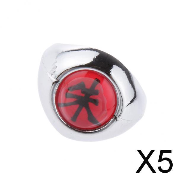 5xZhu Ring For Naruto Akatsuki Members Cosplay 