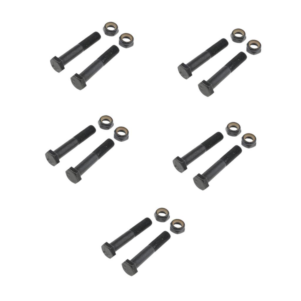5x2pcs Replacement Skateboard Truck Kingpin Hardware Set Longboard Screw Bolts M10×65mm