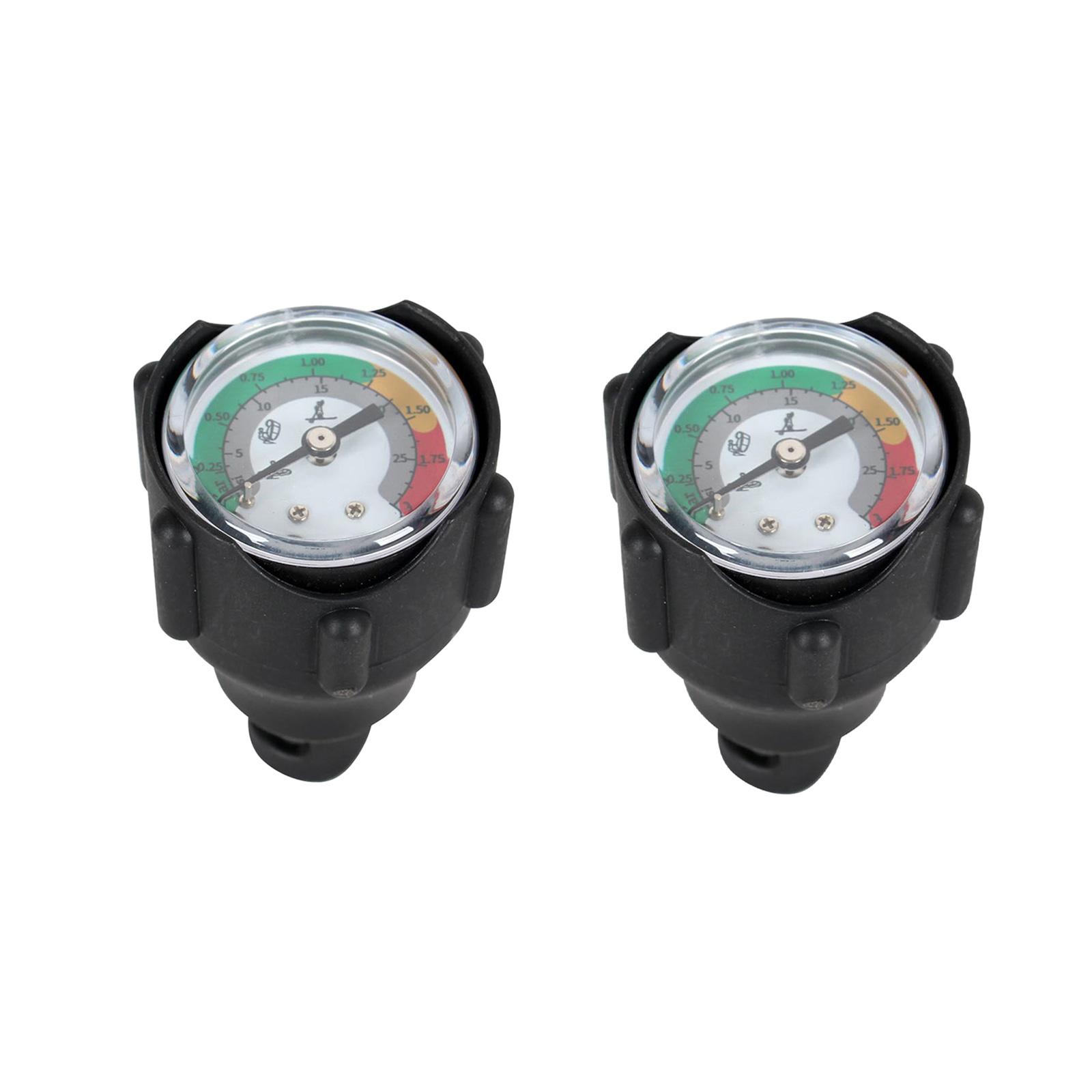 2x Inflatable Boat Air Pressure Gauge Raft Pressure Gauge for Surfboard 