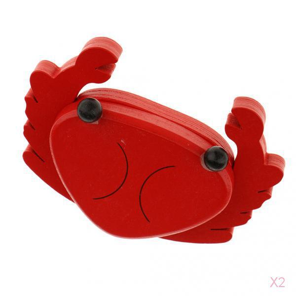 Wooden Magnet Connected Crab Simulation Food Play House Kitchen Toy