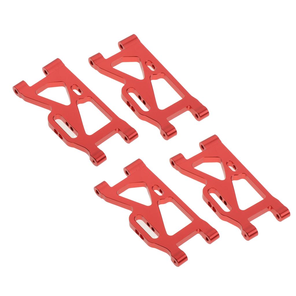 4pcs 1/14 RC Car Rear Lower Swing Arms Upgrade Parts Red