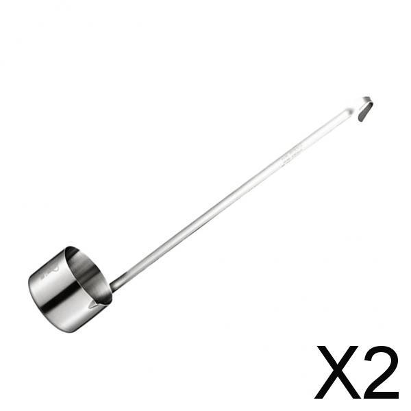 2xWine Dipper Beer Pouring measure Spoon Hanging Sauce Ladle With Hook 125ml
