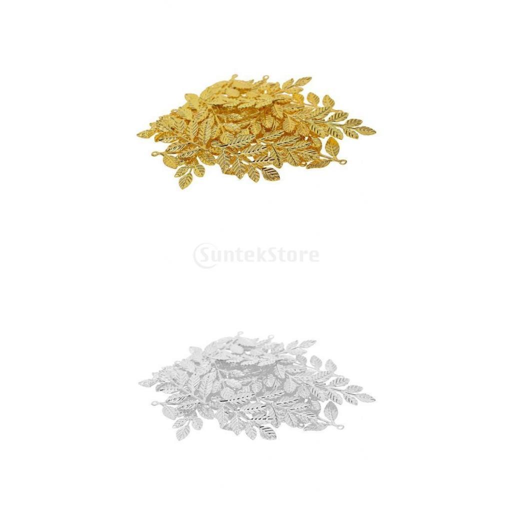 60x lot Large Filigree Leaf Branches Jewelry Making Findings