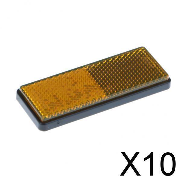 10xCar Cycle Reflector Light Reflective Strips Stick On Self Adhesive Yellow
