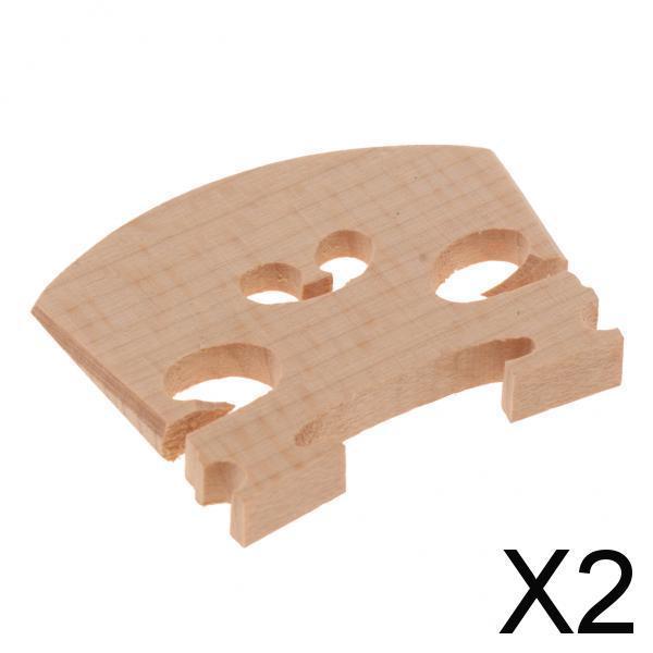 2xSolid Wooden Violin Bridge Musical Instrument DIY Replace 1-2
