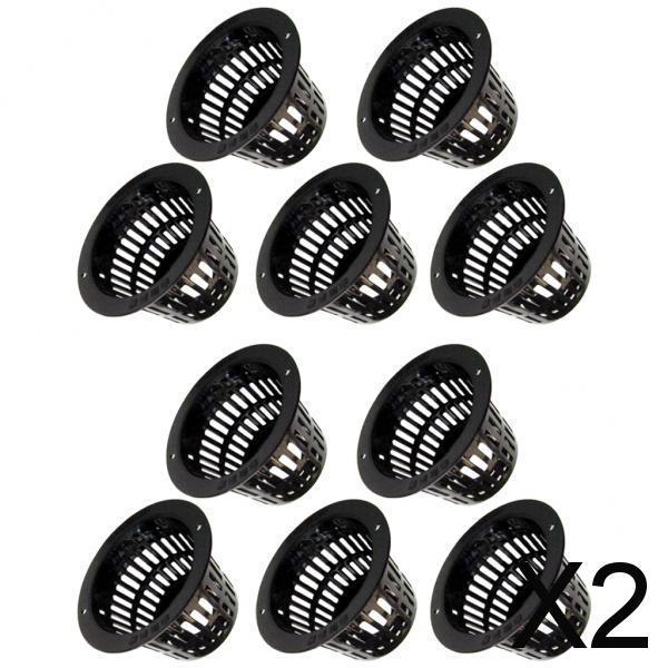 2x10pcs Plastic Pond Plant Basket Aquarium Aquatic Water Plant Grass Cultivate C