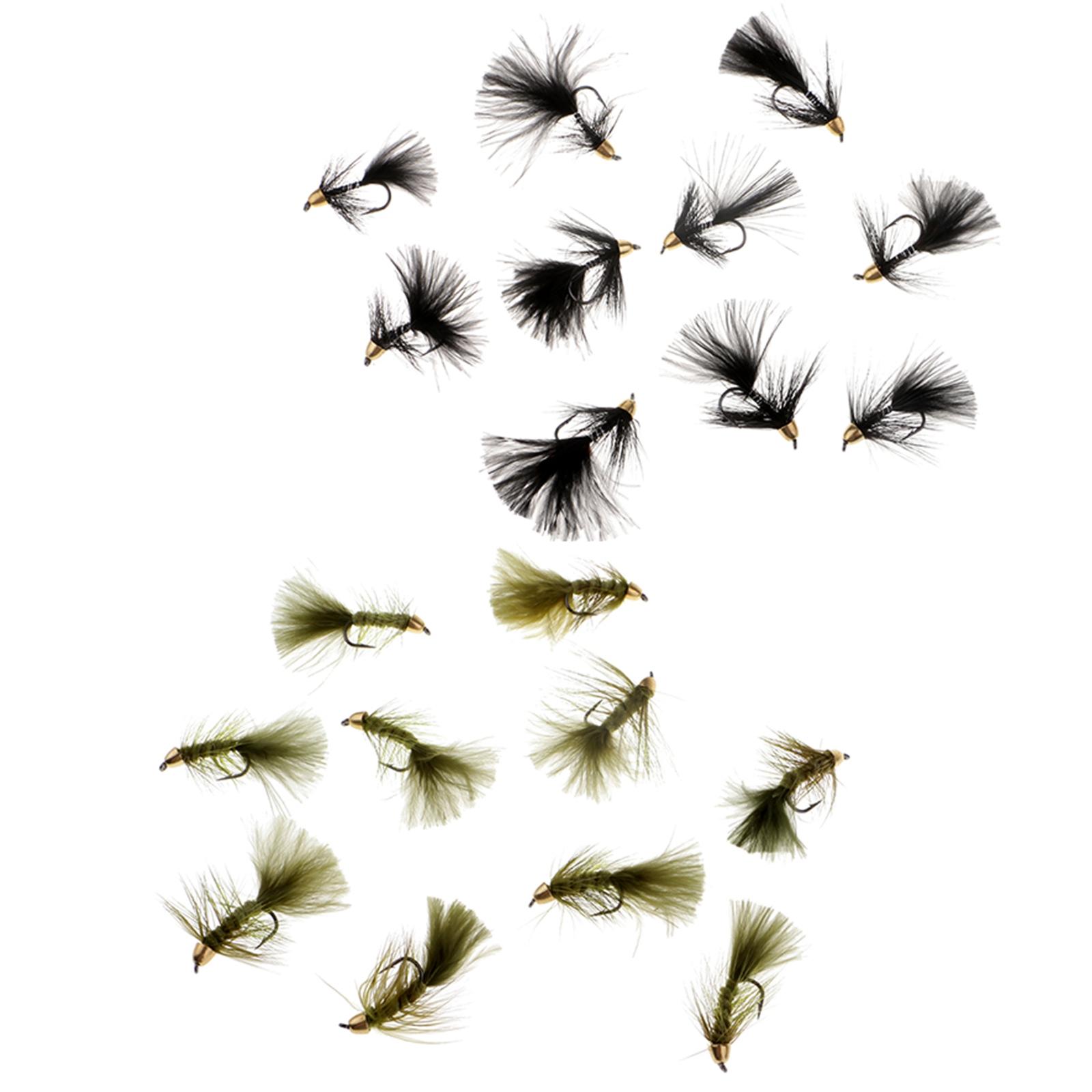 20pcs Bead Head Woolly Bugger Wet Flies Sinking Trout Fishing Flies