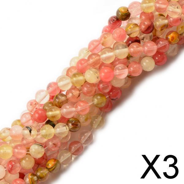 3x8 mm Tourmaline Gemstone Jewelry DIY Craft Making Loose Beads Round 15''