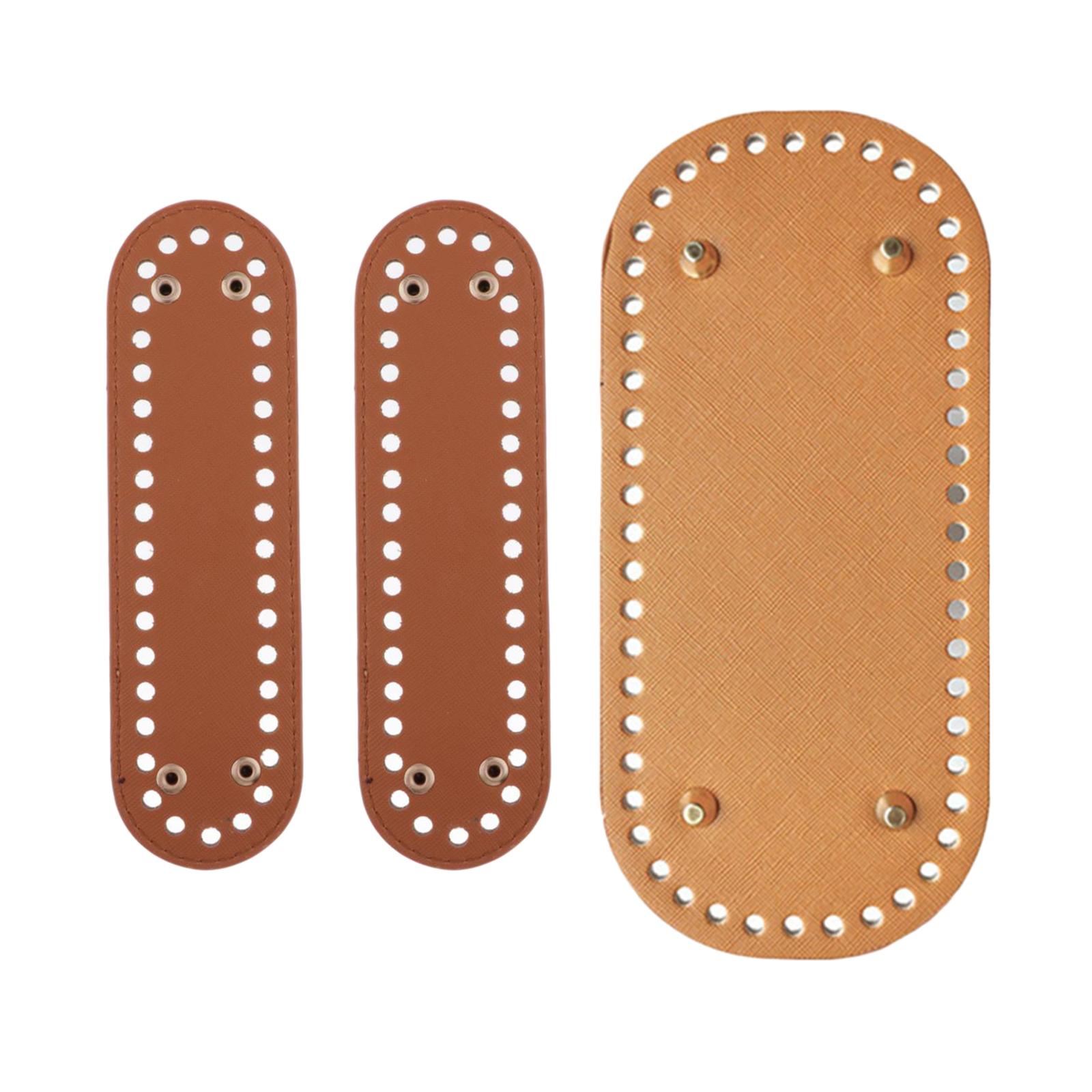 3pcs Nail Bag Bottom Shaper Cushion Pad for Handmade Bags Brown